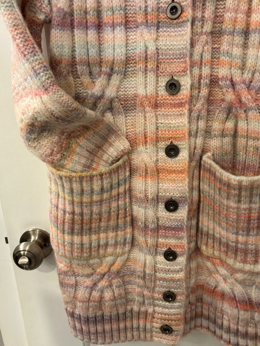 Room 34 Rainbow Shawl Collar Cardigan